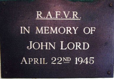 J Lord Commemorative Plaque