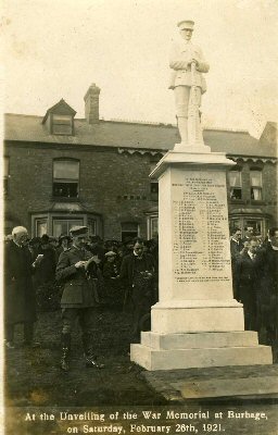 War Memorial Unveilling 26 Feb. 1921